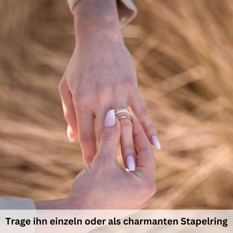 Ring Papierschiffchen aus Edelstahl (Stapelring)