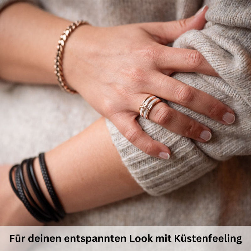 Ring Weiss aus Keramik (Stapelring)