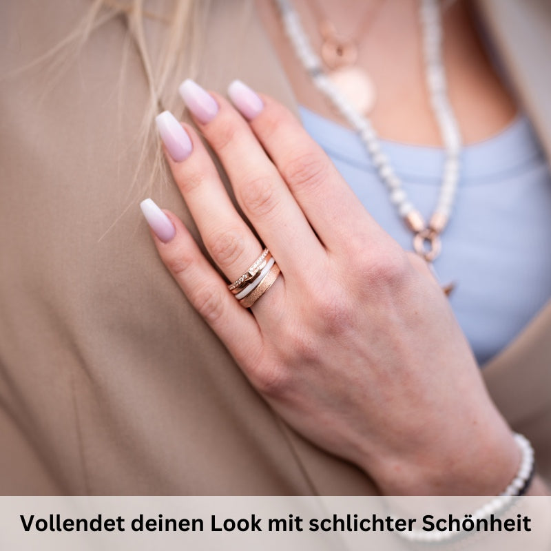 Ring Weiss aus Keramik (Stapelring)