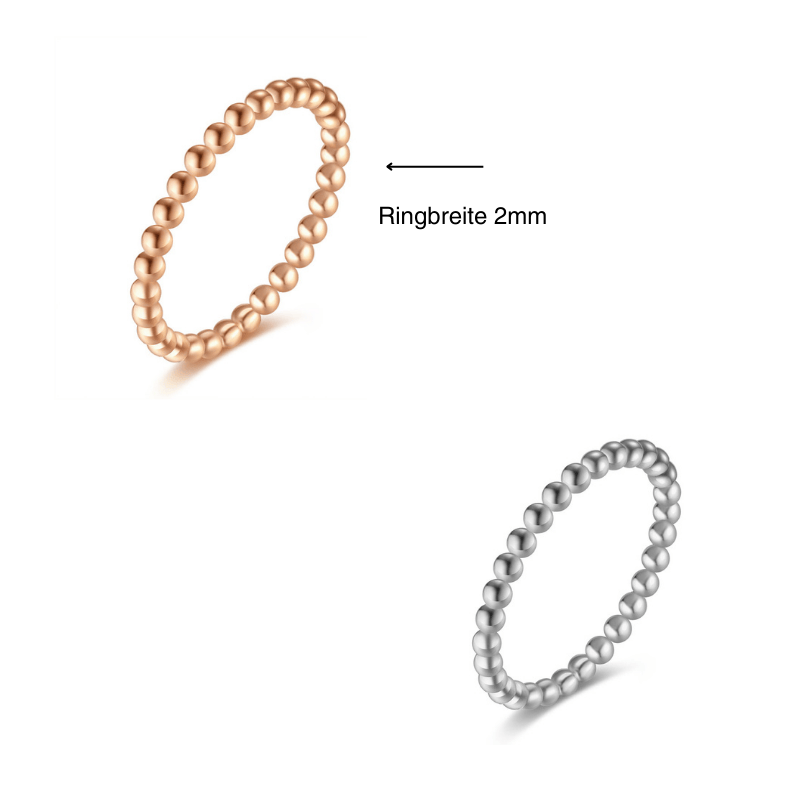 Ring Balls aus Edelstahl (Stapelring)