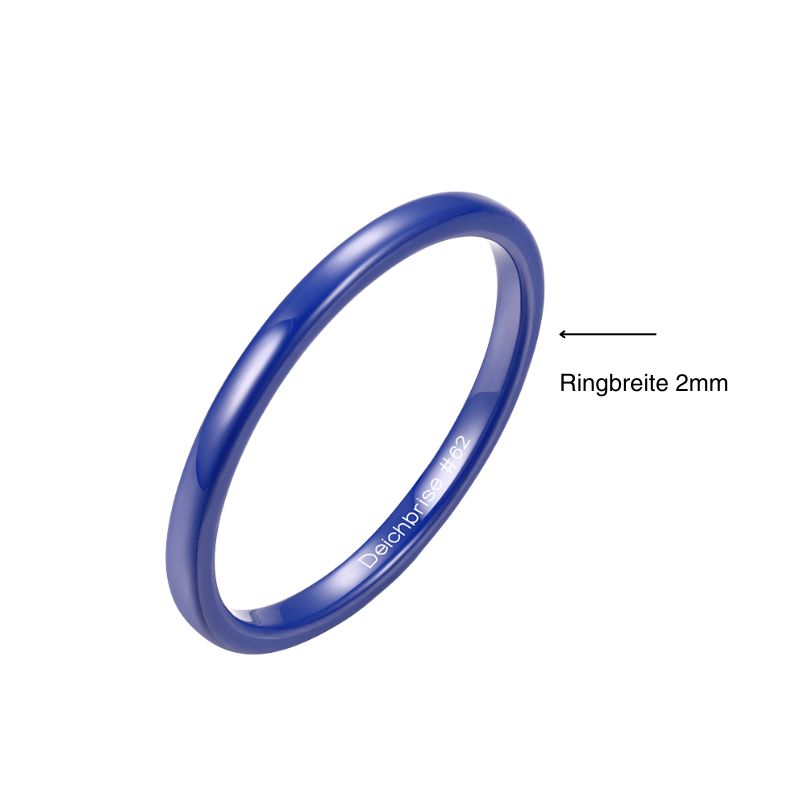 Ring Blau aus Keramik (Stapelring)