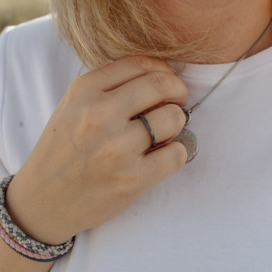 Ring Grau aus Keramik (Stapelring)
