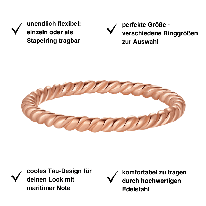 Ring Tau aus Edelstahl (Stapelring)