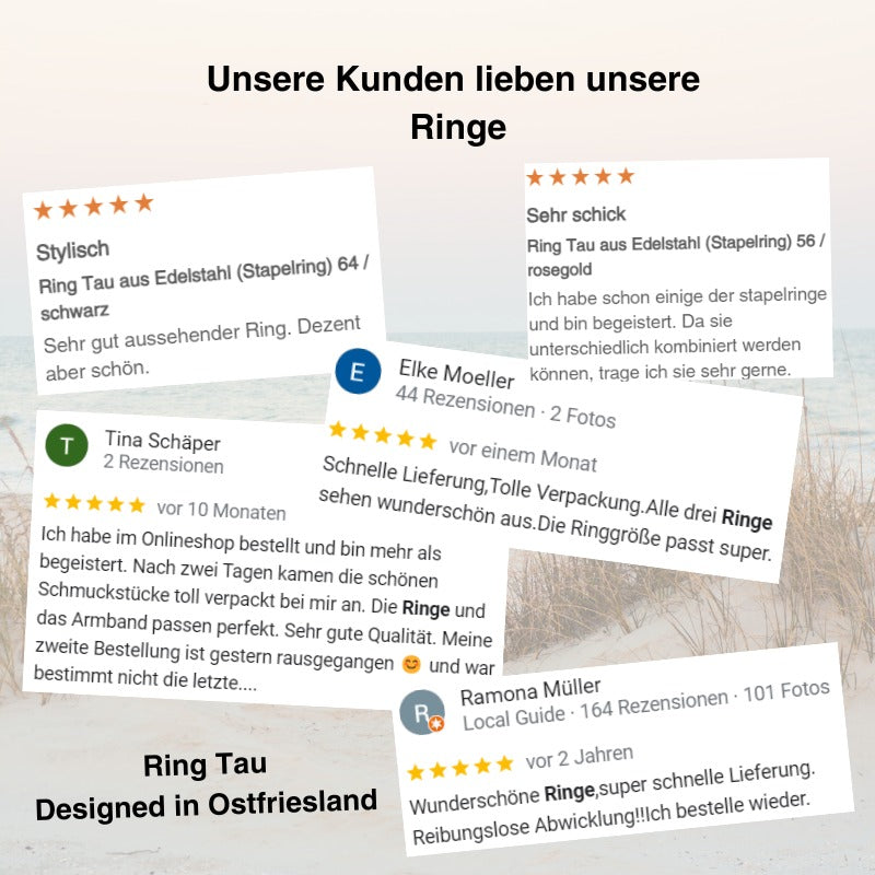Ring Tau aus Edelstahl (Stapelring)