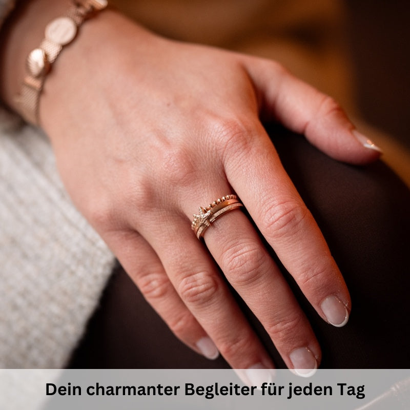 Ring sandgestrahlt 2mm aus Edelstahl (Stapelring)