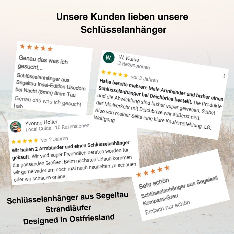 Schlüsselanhänger aus Segeltau Strandläufer