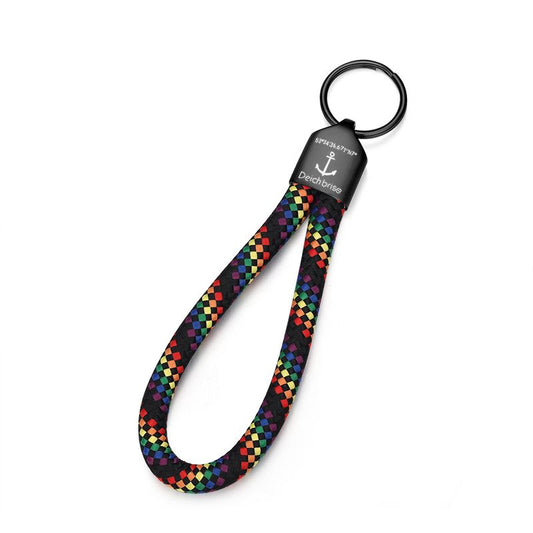 Schlüsselanhänger aus Segeltau Regenbogen (8mm)