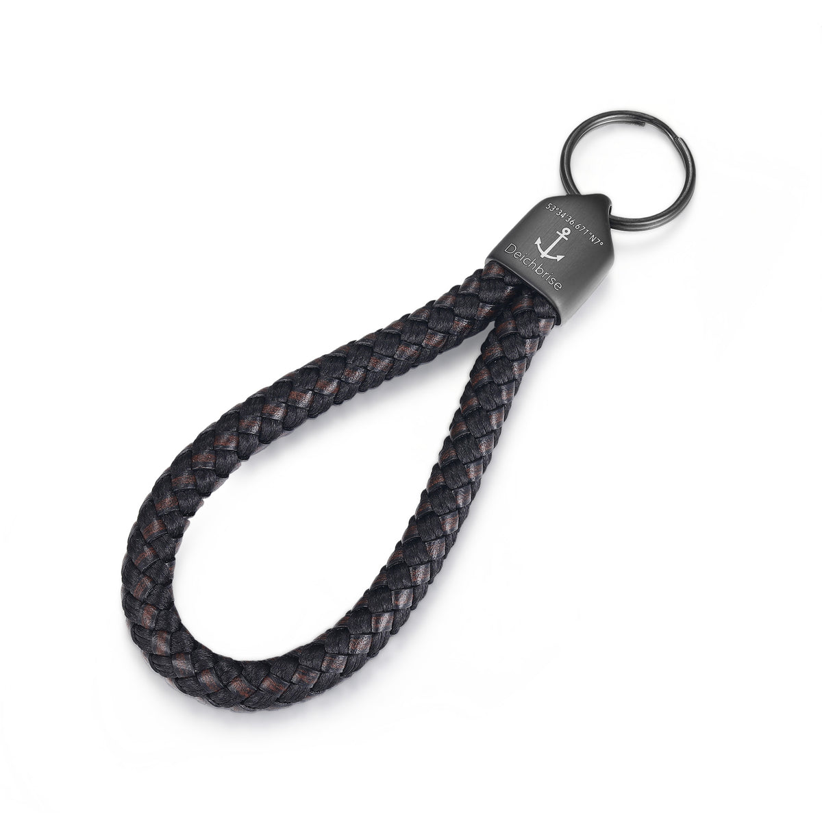 Schlüsselanhänger aus Segeltau und Leder Tamme (8mm)