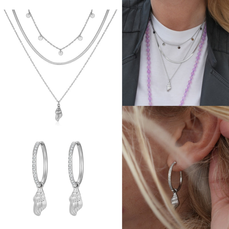 Schmuck-Set Muscheltraum aus Edelstahl
