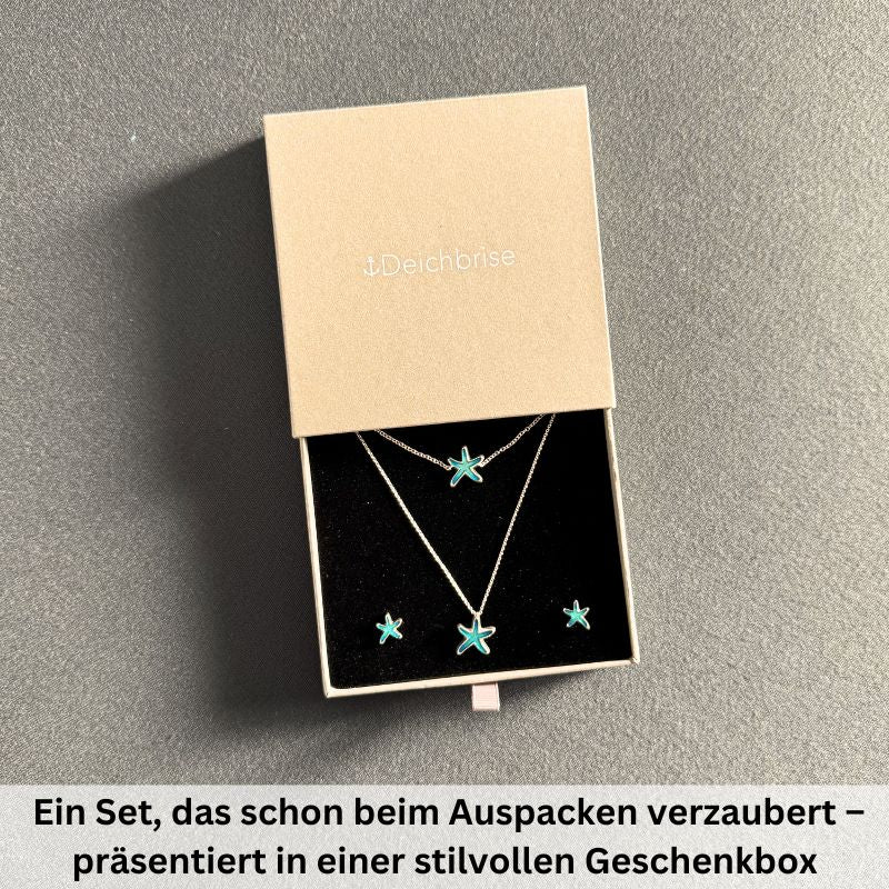 925er Silber Schmuck-Set Seestern