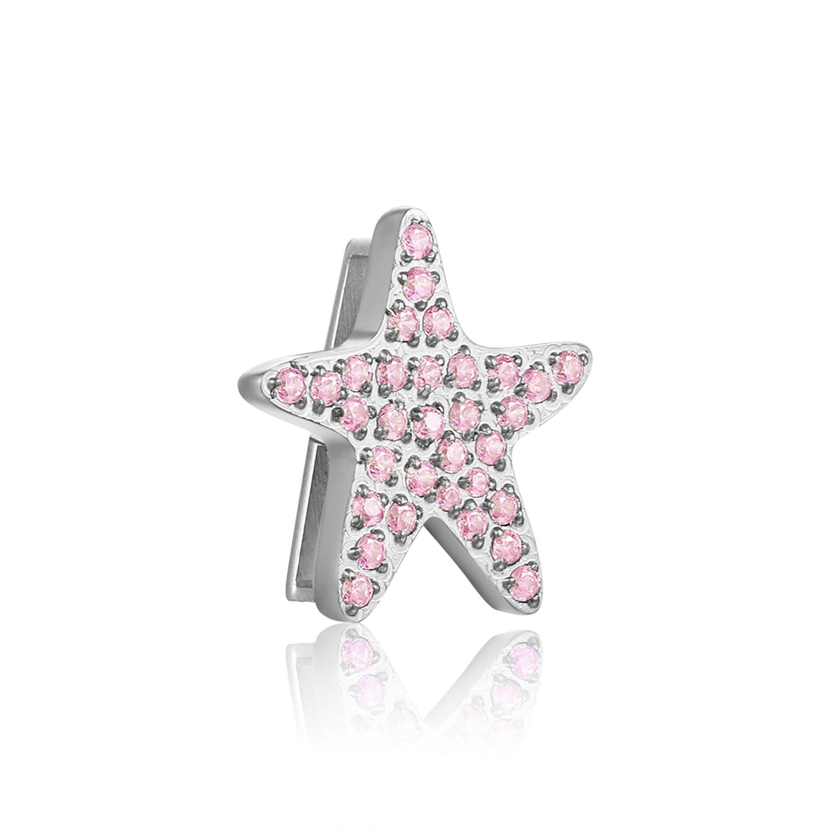 Charm Seestern mit rosa Zirkonia (Lüttje Charming)