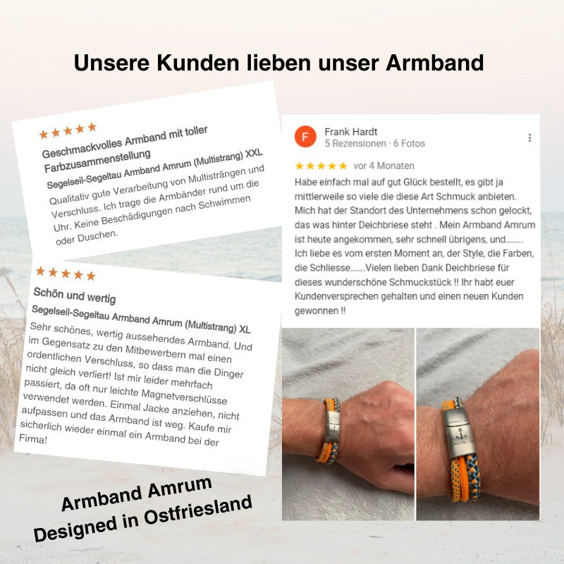 Segelseil-Segeltau Armband Amrum (Multistrang)