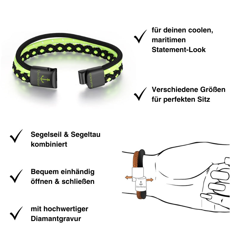 Segelseil & Segeltau Armband Signalstärke (Multistrang)
