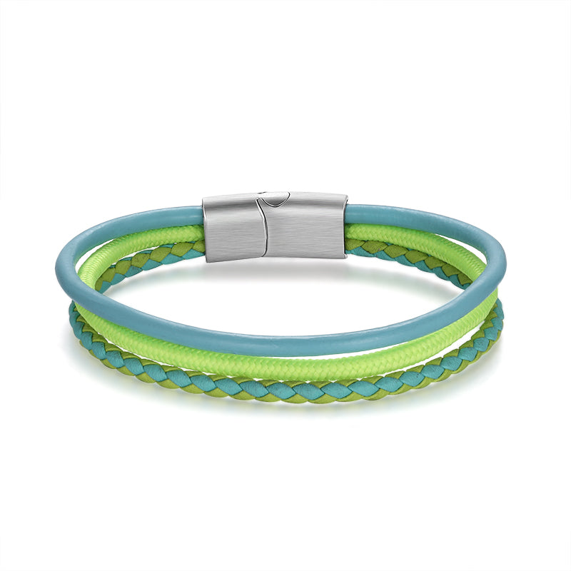 Leder & Segelseil Armband Fresh Day (Multistrang)