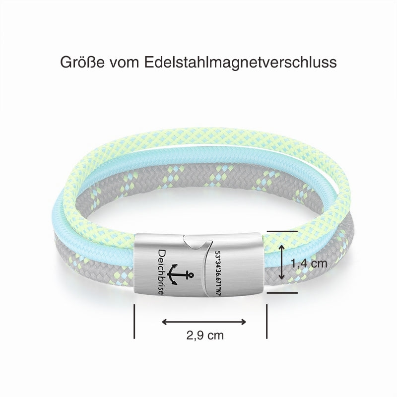 Segelseil-Segeltau Armband Leuchtkraft (Multistrang)