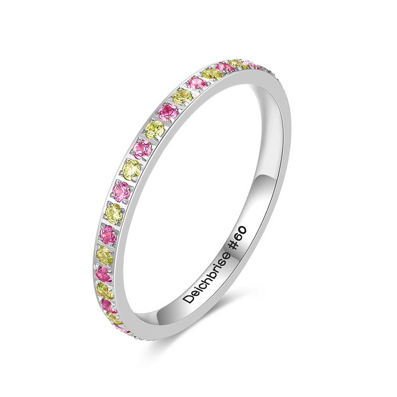 Ring Bling Bling (neongelb-pink) aus Edelstahl (Stapelring)
