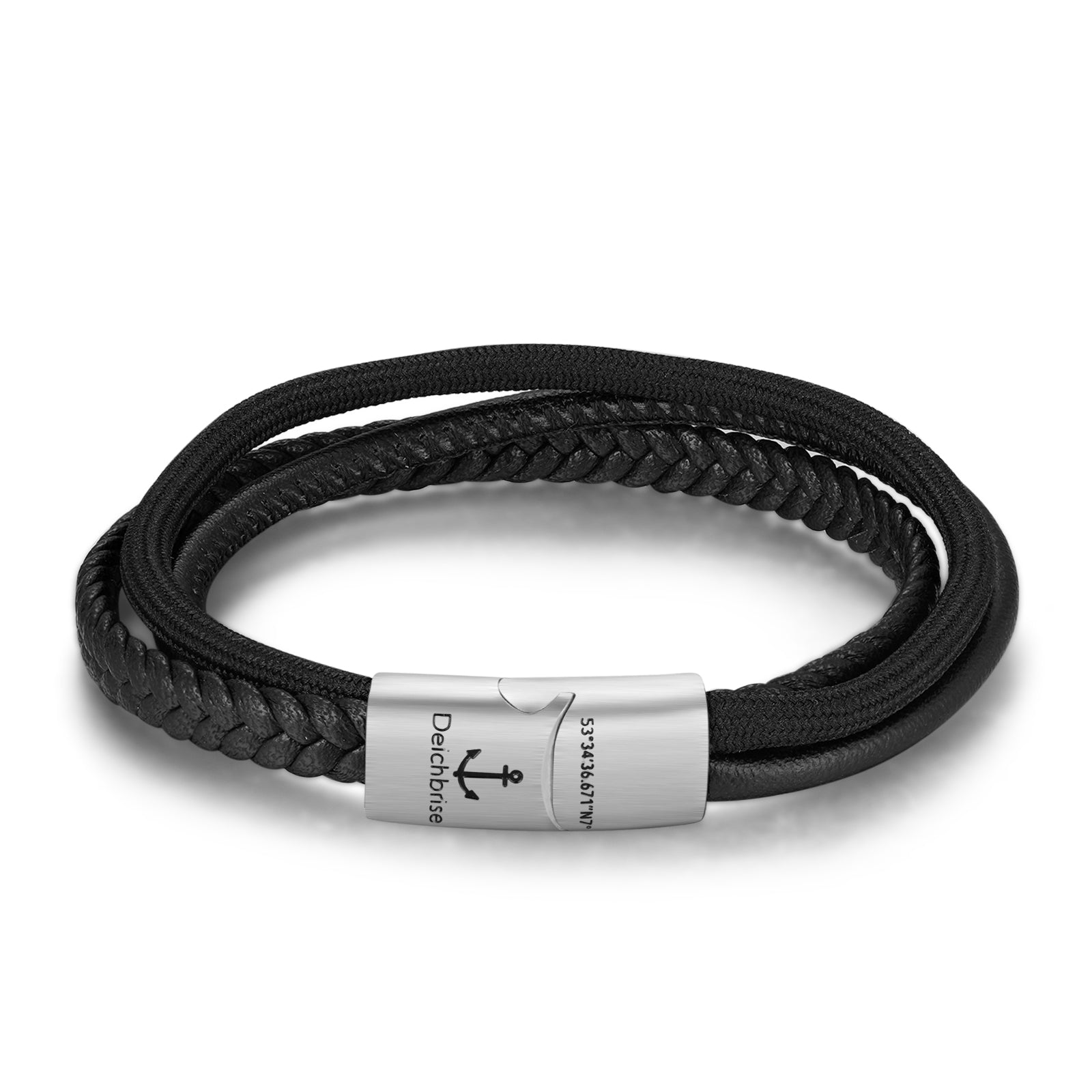 Leder & Segeltau Armband Small Rocky (Multistrang)