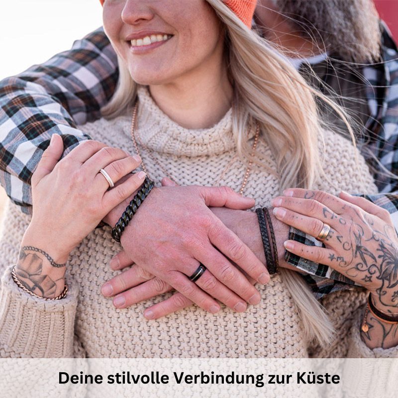 Stahltau Armband Green Sea (black-vintage)