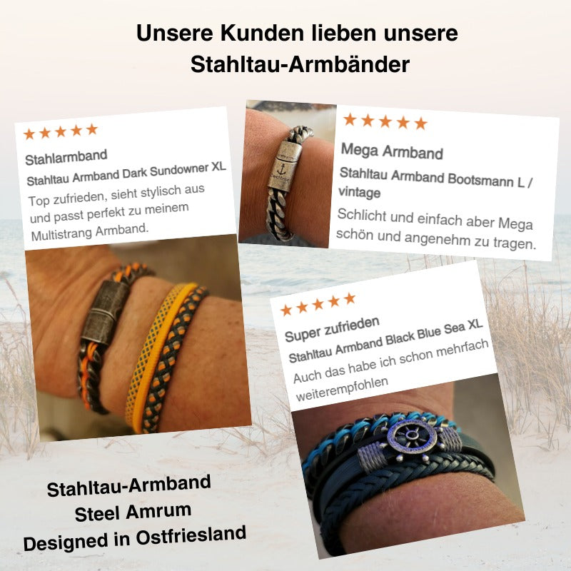 Stahltau Armband Steel Amrum (Kapitän rockt)