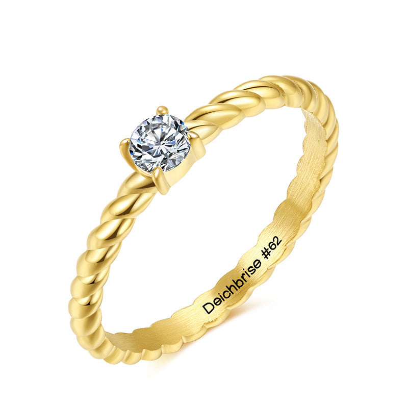 Tauglänzen aus Edelstahl (Stapelring)