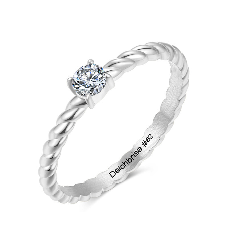 Tauglänzen aus Edelstahl (Stapelring)