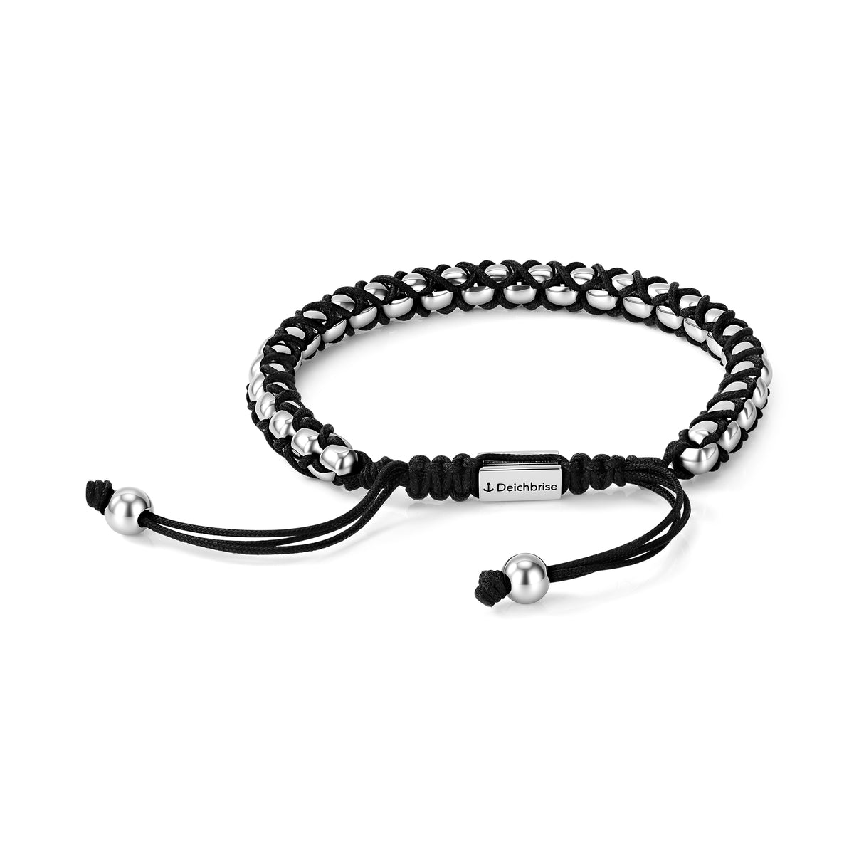 Armband Strandbegleiter aus Stahltau (Schwarz)