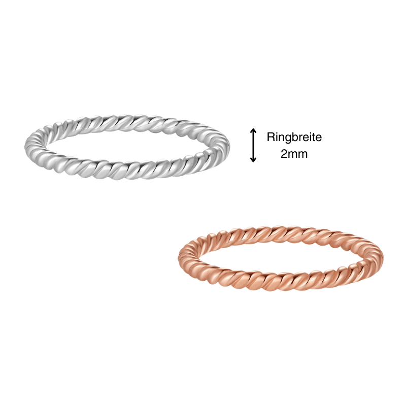 Ring Tau aus Edelstahl (Stapelring)