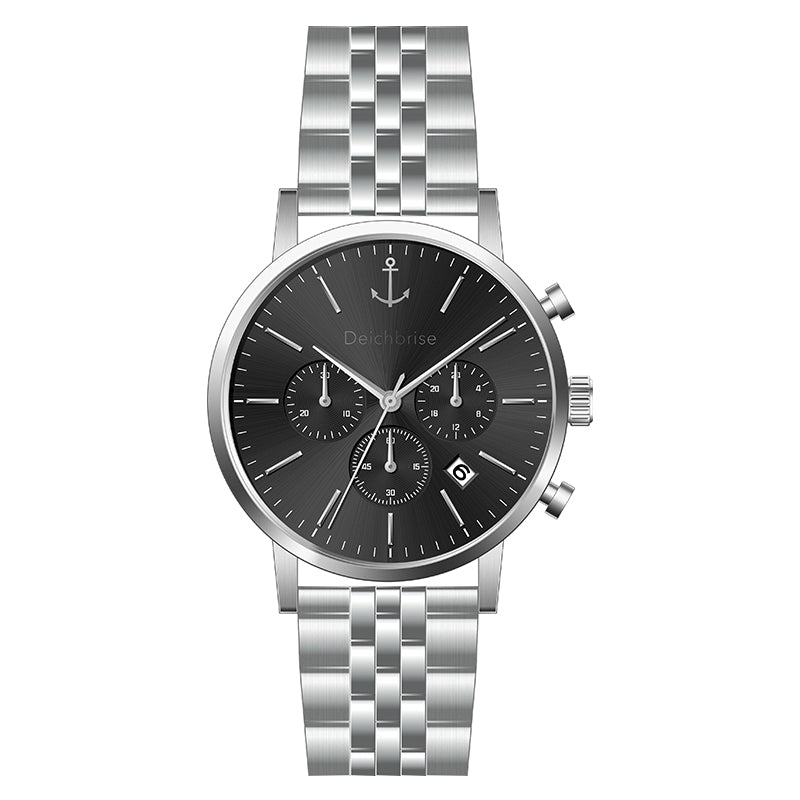 Chronograph Küste (Unisex) 40mm silber-schwarz