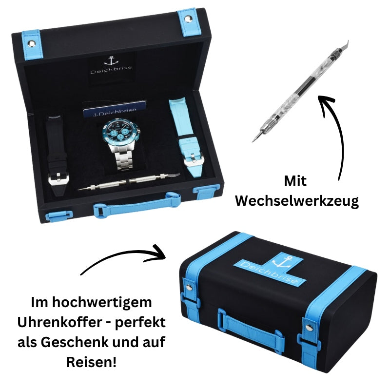 Chronograph Ocean 45mm/55mm inkl. Uhrenbox & 2 Wechselarmbändern (limitiert)