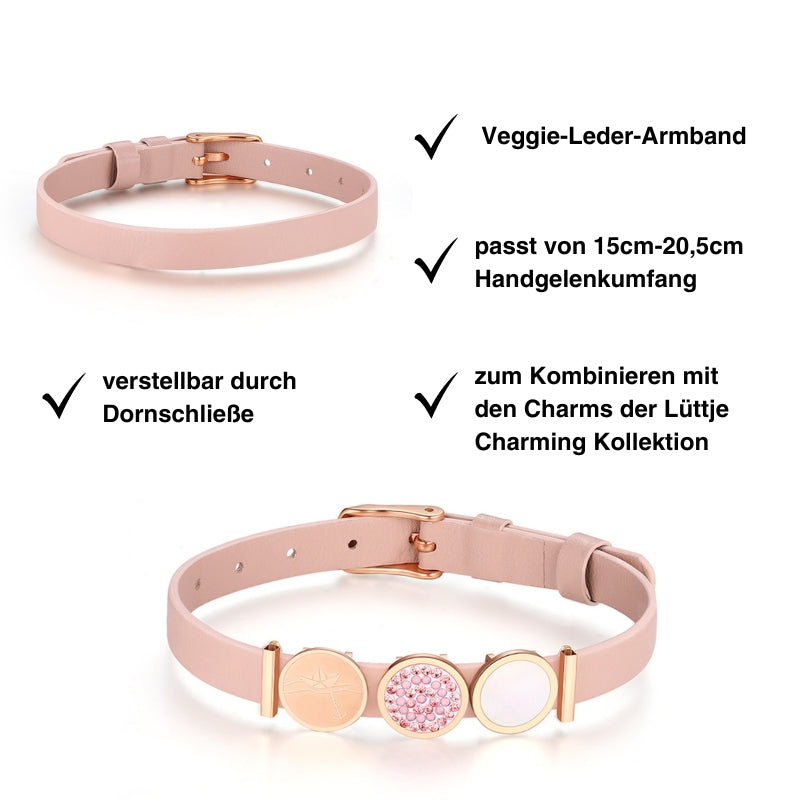 Armband Veggie-Leder altrose (Lüttje-Charming)