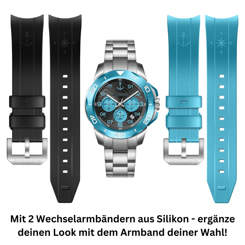 Chronograph Ocean 45mm/55mm inkl. Uhrenbox & 2 Wechselarmbändern (limitiert)