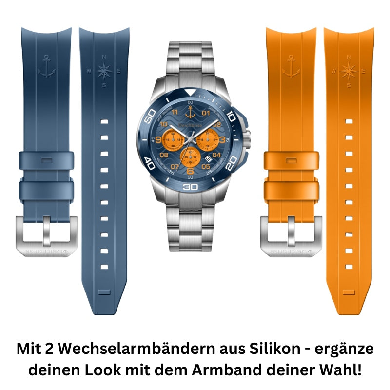 Chronograph Amrum 45mm/55mm inkl. Uhrenbox & 2 Wechselarmbändern (limitiert)