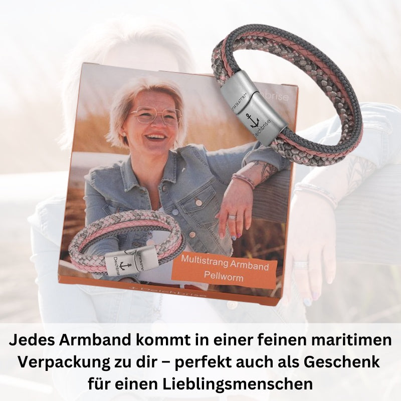 Leder & Segeltau Armband Pellworm (Multistrang)