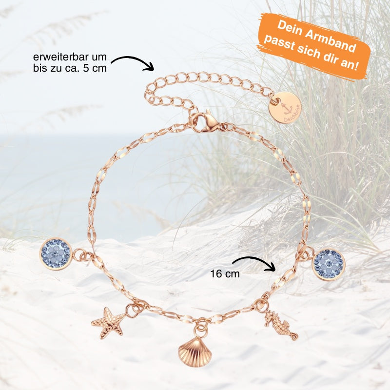 Armband Meereswelt mit maritimen Charms aus Edelstahl
