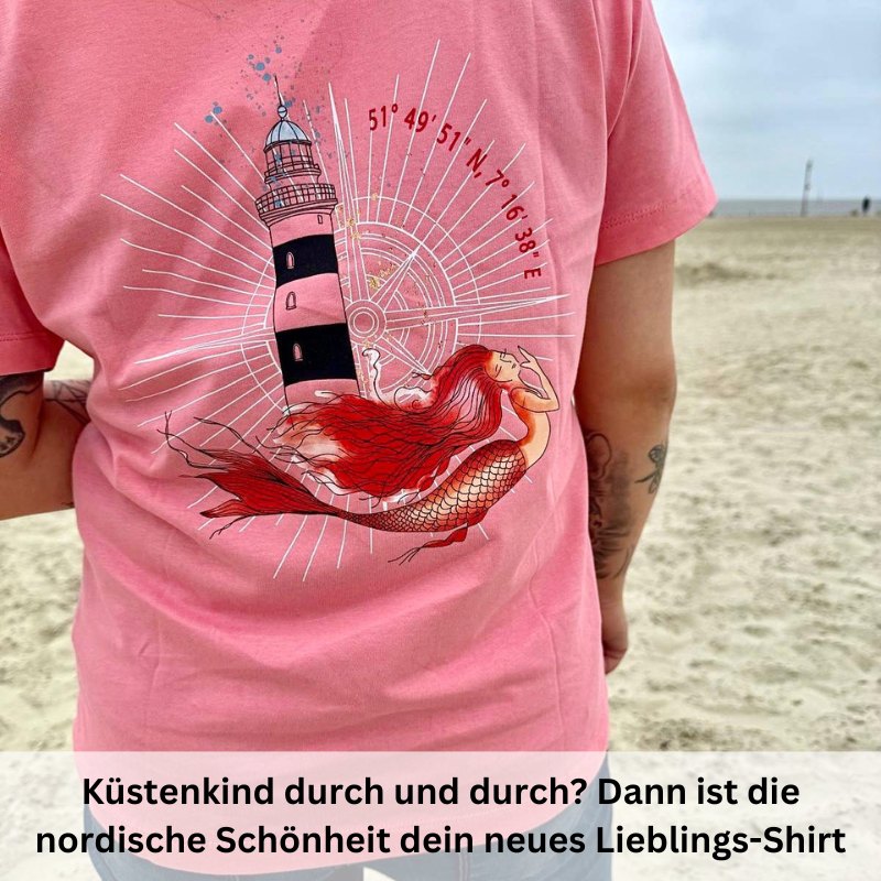 Damen T-Shirt "Nordische Schönheit" (Oceanrose)