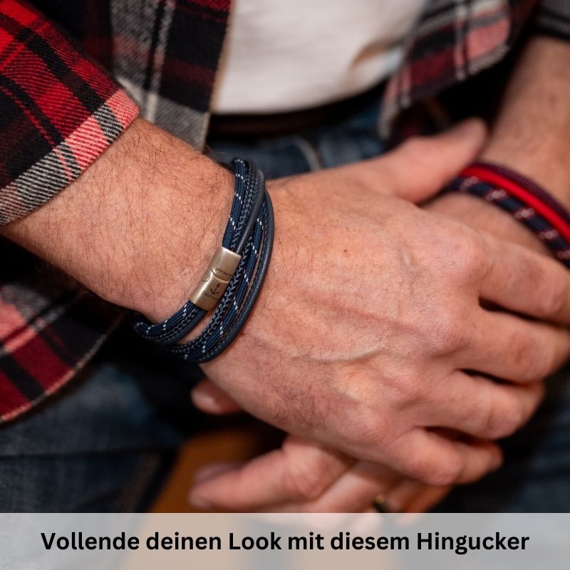 Leder & Segeltau Armband Doppelte Windstärke (doppelt) (Multistrang)