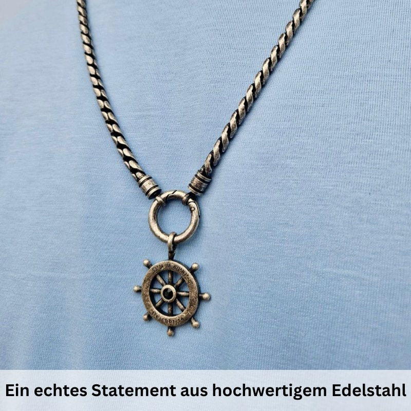 Kettenanhänger Steuerrad (groß) aus Edelstahl