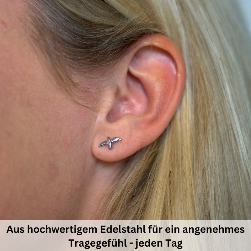 Ohrstecker Möwe aus Edelstahl