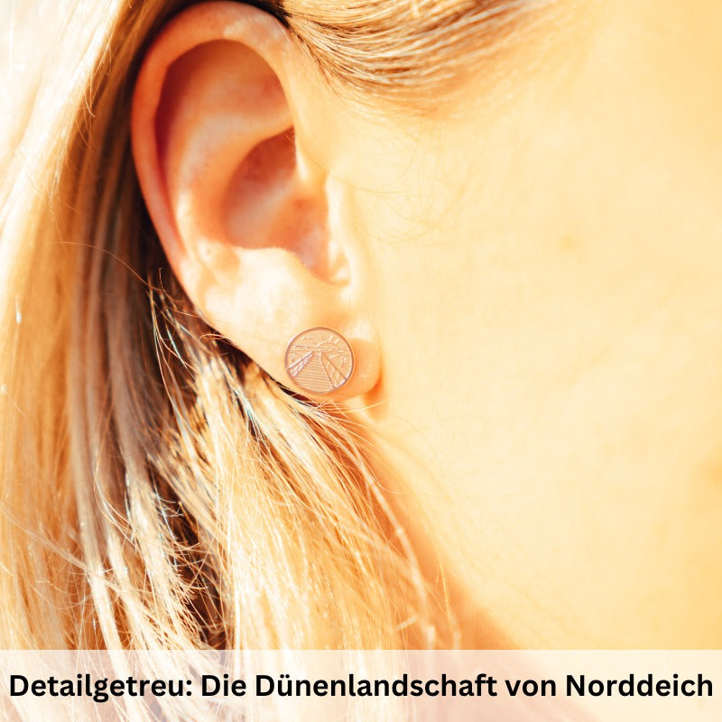Ohrstecker Norddeich (groß) aus Edelstahl
