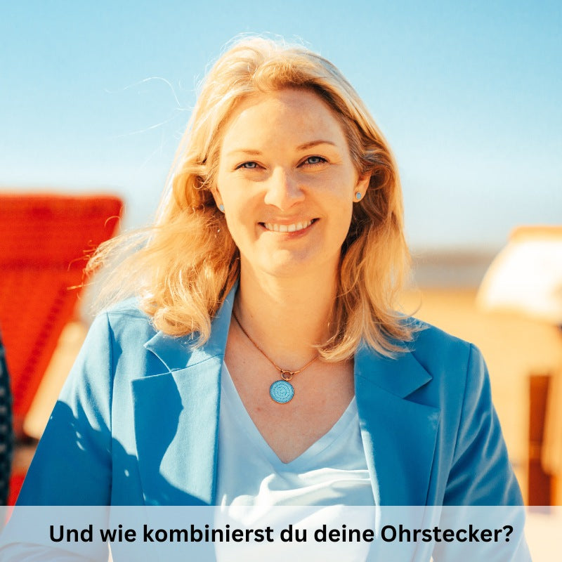Ohrstecker Bling Bling (blau) aus Edelstahl