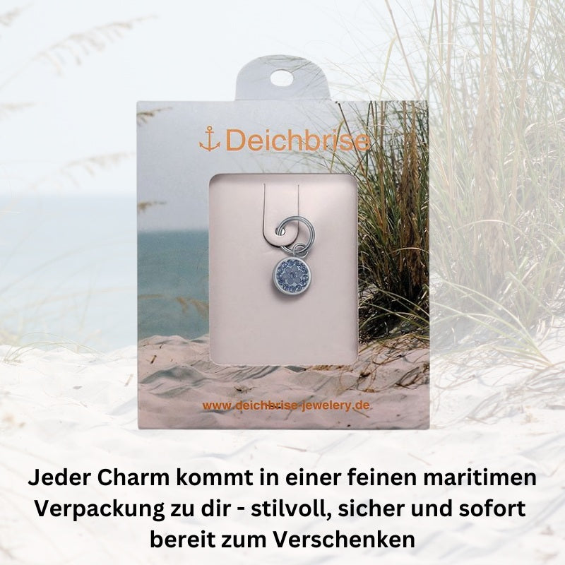 Charm & Clip Herz Pfote aus Edelstahl für Armband & Kette (Click-it)