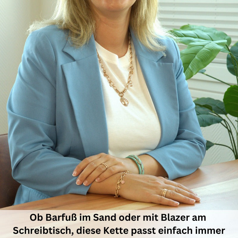 Charms Kette Küstenwind (mit Rund-Karabiner) aus Edelstahl (Click-it)