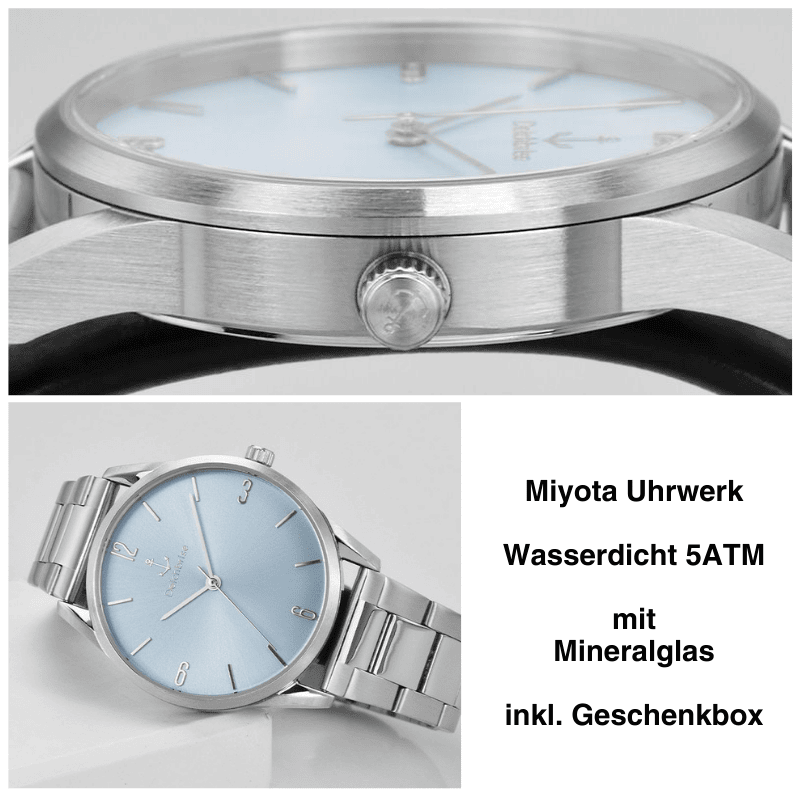 Uhr Meeresblau 35mm (Damen)