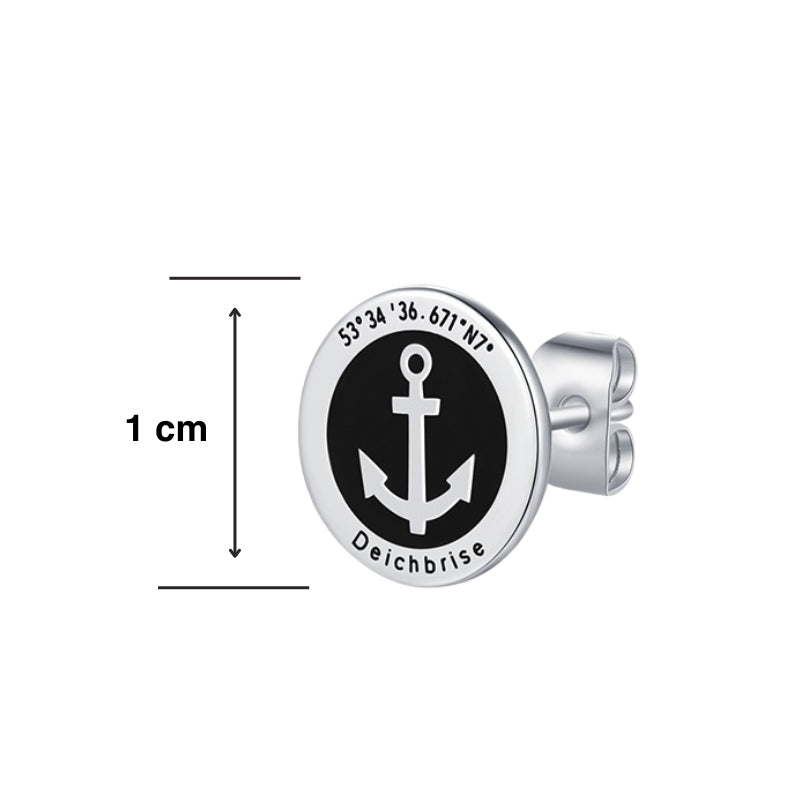 Ohrstecker Anker aus Edelstahl (Kapitän rockt)