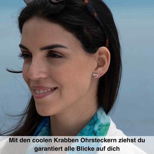 925er Silber Ohrstecker Krabbe