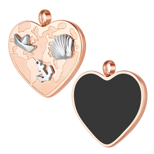 Kettenanhänger Paguera-Tora Beach (Onyx) aus Edelstahl (beidseitig tragbar)