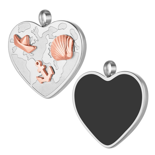 Kettenanhänger Paguera-Tora Beach (Onyx) aus Edelstahl (beidseitig tragbar)