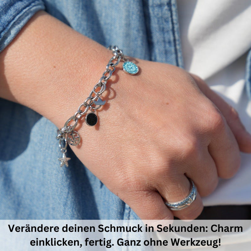 Charm & Clip Seestern aus Edelstahl für Armband & Kette (Click-it)