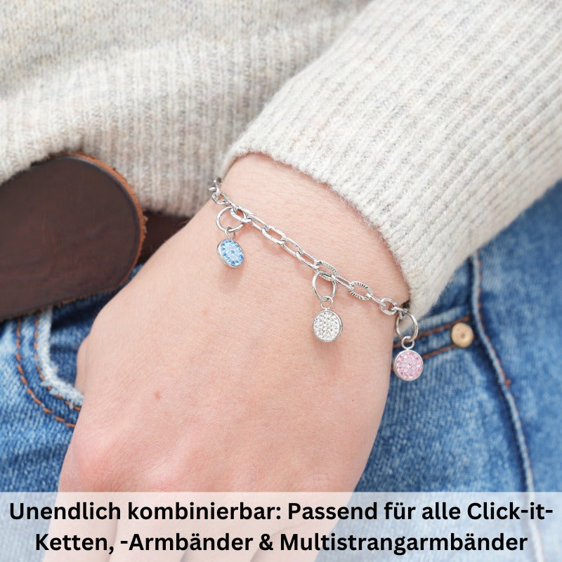 Clip aus Edelstahl für Charm (für Armband & Kette) (Click-it)