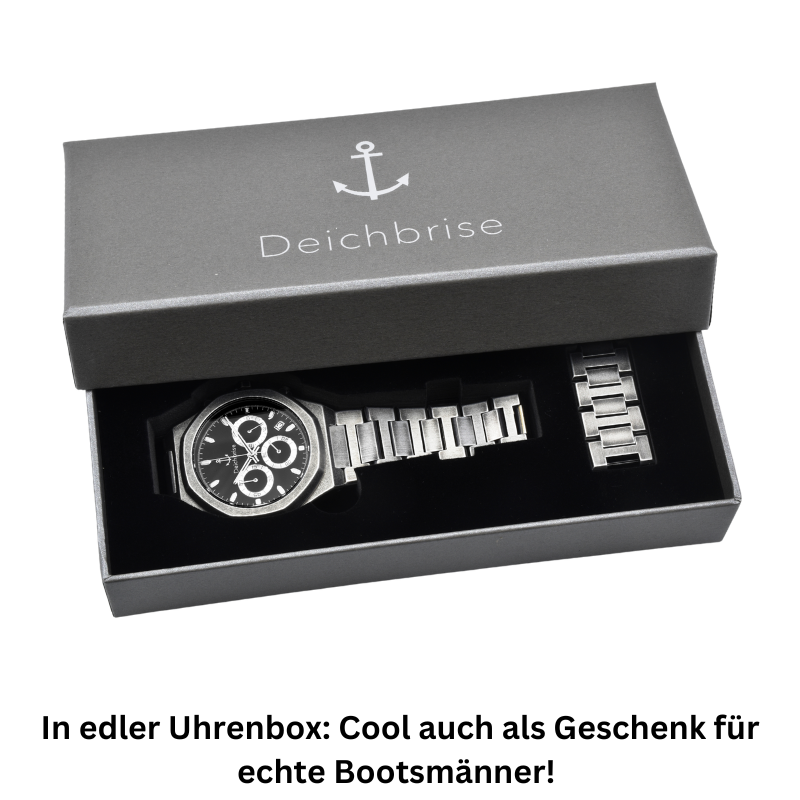 Chronograph Bootsmann 41mm (Herren) (Vintage-Schwarz)